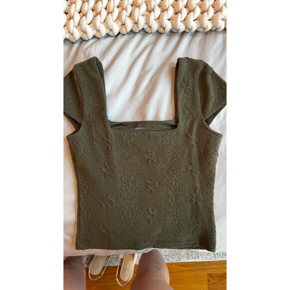 Sage Green Crop Top - Picture 3 of 5